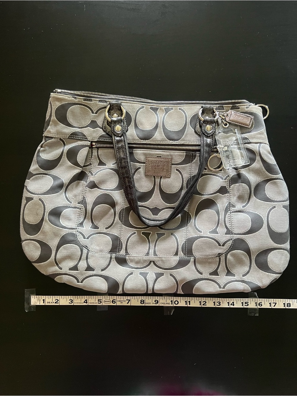 Coach Poppy Metallic Lurex Glam Tote